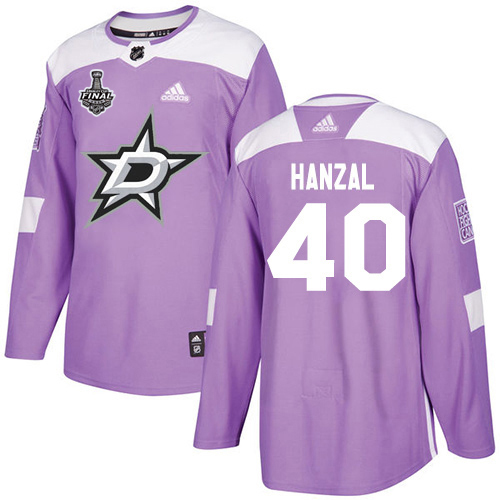 Men Adidas Dallas Stars #40 Martin Hanzal Purple Authentic Fights Cancer 2020 Stanley Cup Final Stitched NHL Jersey->dallas stars->NHL Jersey